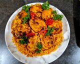 Pas rețetă Pui la cuptor cu garnitură de bulgur cu legume 4 fotografie