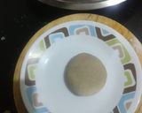 A picture of step 3 of Jowar or Sorghum Roti.