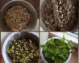 A picture of step 1 of Vaal bhaji with Chana Muthia.