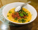 Hình bước làm 2 của món Cháo bí đỏ thịt bằm từ cơm nguội