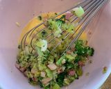 A picture of step 5 of Oven Baked Omelette Muffins - Pancetta, Leek and Broccoli.