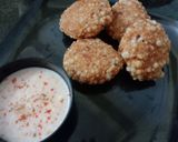 A picture of step 8 of Sabudana vada.