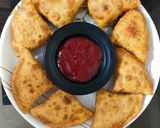 A picture of step 1 of Magi samosa.