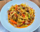 Foto langkah ke 4 dari resep Pepaya muda tumis daging.