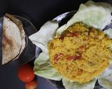 A picture of step 2 of Vegetable khichdi sizzler.