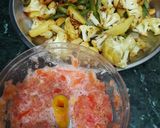 A picture of step 2 of Aloo gobhi shimla mirch sabzi.