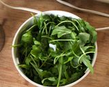 A picture of step 2 of Trofie with Arugula and Walnut Pesto.