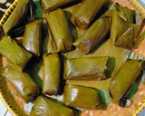 Foto langkah ke 8 dari resep Lontong Jumbo isi Oncom dan Lontong Jumbo isi Sayuran.