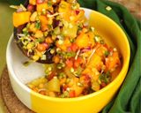 A picture of step 11 of Tangy- Sweet- Spicy Mango Chaat.