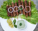 A picture of step 8 of Chicken Seekh Kababs😍😋.