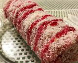 A picture of step 15 of Strawberry Coconut Swiss Roll.