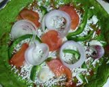 A picture of step 4 of Rang Birangi desi pizza.