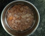 A picture of step 1 of Mango museli ki blue smoothie.