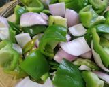 A picture of step 2 of Shashlik & rice.