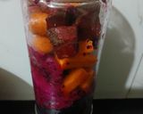 A picture of step 1 of BCD & ACM juice.