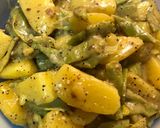 A picture of step 3 of Potatoes and fava beans.