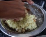 A picture of step 2 of Sabudana vada.
