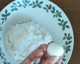 A picture of step 2 of Leftover rice paal kolukattai.