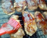 A picture of step 8 of Bacon Wrapped Bacon Fried BBQ'D Pork Chops.