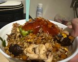 Hình bước làm 10 của món Cơm gạo lứt rang rau củ (Stir-fried brown rice with veggies)