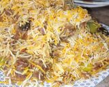 A picture of step 10 of Beef Biryani.