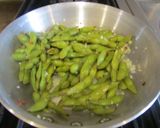 A picture of step 6 of Garlic Edamame - Great When Drinking.