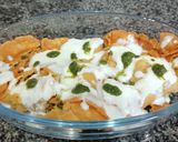 A picture of step 2 of Chatpatta samosa mix plate.