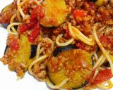 A picture of step 9 of Pasta Bolognese with Yakiniku Sauce.