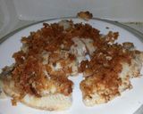 A picture of step 4 of GF Parmesean crusted Tilapia.