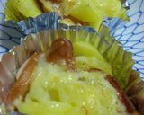 A picture of step 4 of Sausage and Potato Baked with Cheese and Mayonnaise For Your Bento.