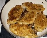 A picture of step 5 of Cheesy Chicken and Mushrooms.