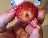 A picture of step 4 of Vickys Halloween Strawberry Mice! GF DF EF SF NF.
