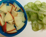 A picture of step 1 of Easy Pork, Apple, and Celery Sauté with Ponzu Sauce.