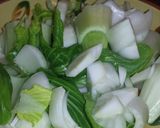 A picture of step 3 of Bok Choy with Bacon.