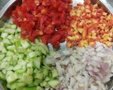 A picture of step 1 of Veg mayo masala club sandwich.