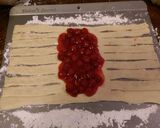 A picture of step 2 of Braided Cherry Pie Bread.