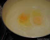 A picture of step 1 of Poached eggs.