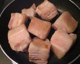 A picture of step 1 of Stewed Pork Chunks, Rafutee-style.