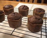 A picture of step 7 of Delicately Sweet Chocolate Banana Muffins.