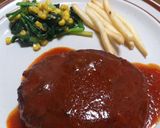 A picture of step 9 of Easy! Our Family Recipe for Hamburger Steak Simmered in Sauce.