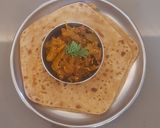 A picture of step 6 of Chappan kaddu(summer squash) sabji.