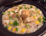 A picture of step 11 of Chicken, Mushroom, and Corn Congee.