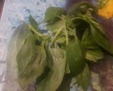 A picture of step 2 of Basil pesto.