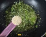 A picture of step 2 of Bajra Methi Bhakhri (Pearl Millet Flour Methi Bhakhri).