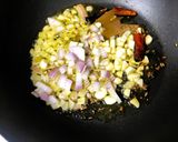 A picture of step 3 of Thankuni Pata Diye Musurir Dal (Centella Leaves Cooked with Red Lentils - Bong Style).