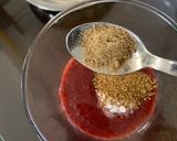 A picture of step 3 of Strawberry Mint And Ginger Spritzer.