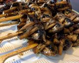A picture of step 6 of Mushroom Satay.
