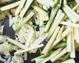 A picture of step 1 of Linguine with Lemon, Zucchini, and Burrata.