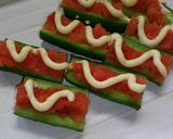 A picture of step 4 of Mentaiko Mayonnaise Cucumber Boats.