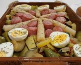 Foto del paso 9 de la receta: Fritada con Espárragos, Longaniza y Huevo Duro